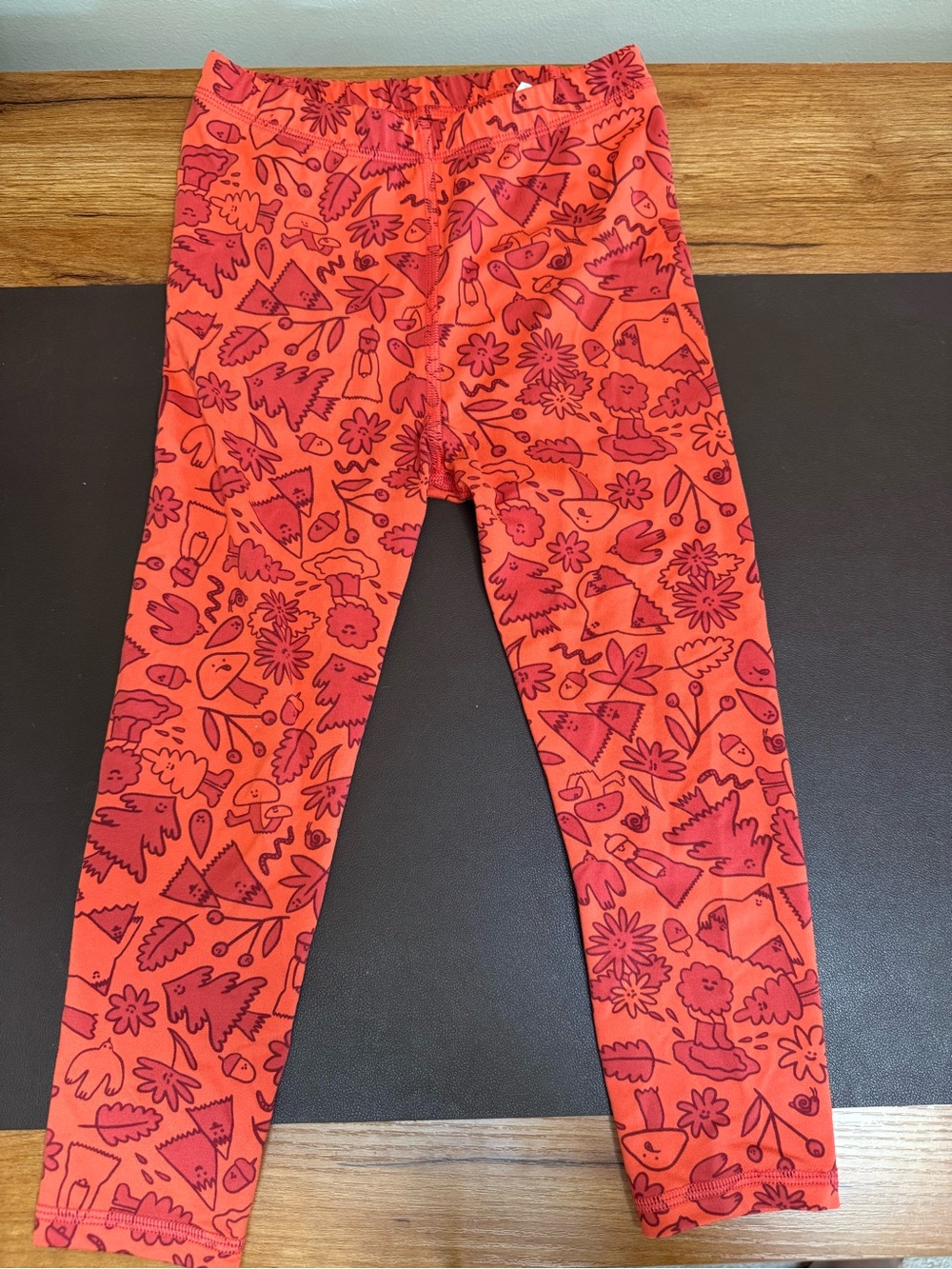 REI Girls' Orange Floral Print Leggings